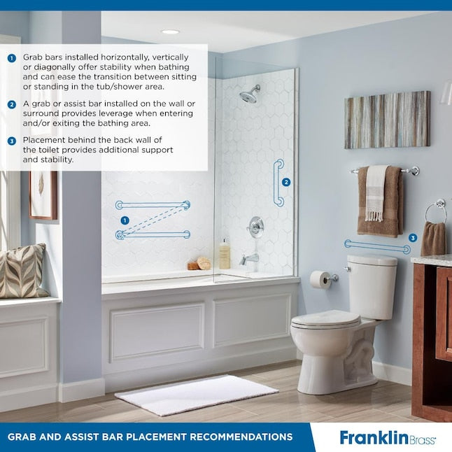 Franklin Brass 12 in. Grab Bar — Stainless (5612)