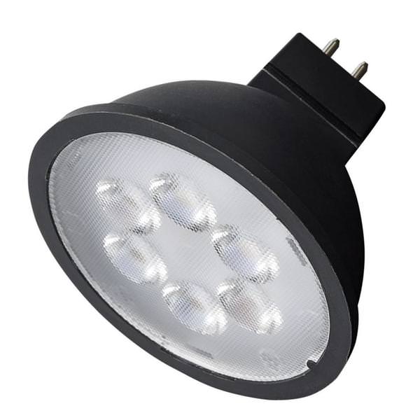 Satco 11397 MR16 LED, 4.5W, 5000K, GU5.3, Black, 40°