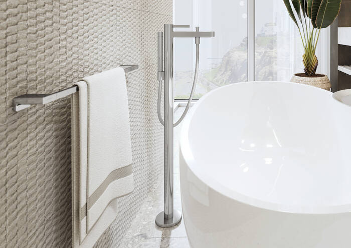Hansgrohe AddStoris 24 in. Towel Bar — Chrome (41747000)