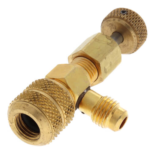 Yellow Jacket Gas Retention & Core Depressor Valve, 1/4" MFL x 1/4" FFL