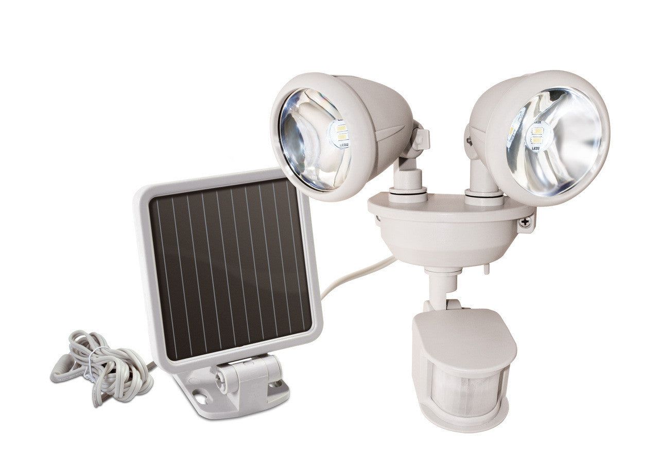 MAXSA | Solar-Powered Dual Head LED Security Spotlight