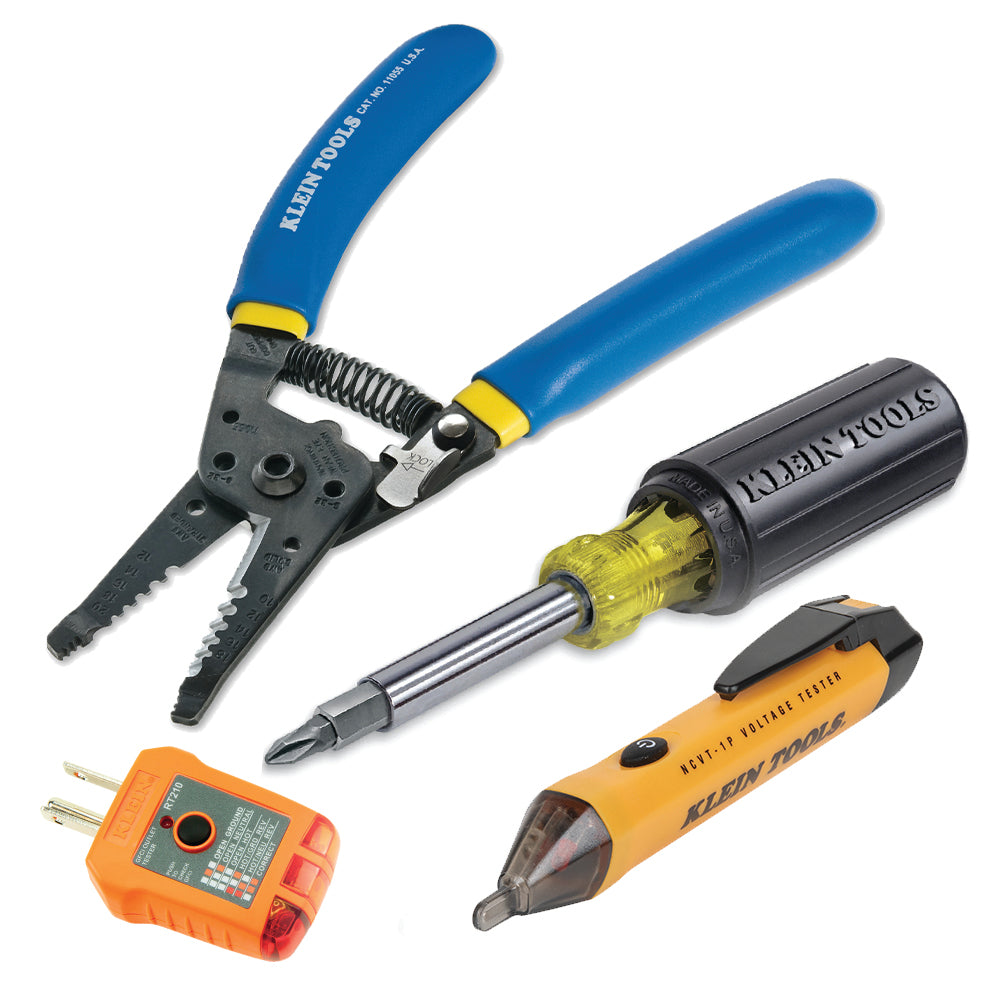 Klein Tools 80018P 4-Piece Residential Tool Set