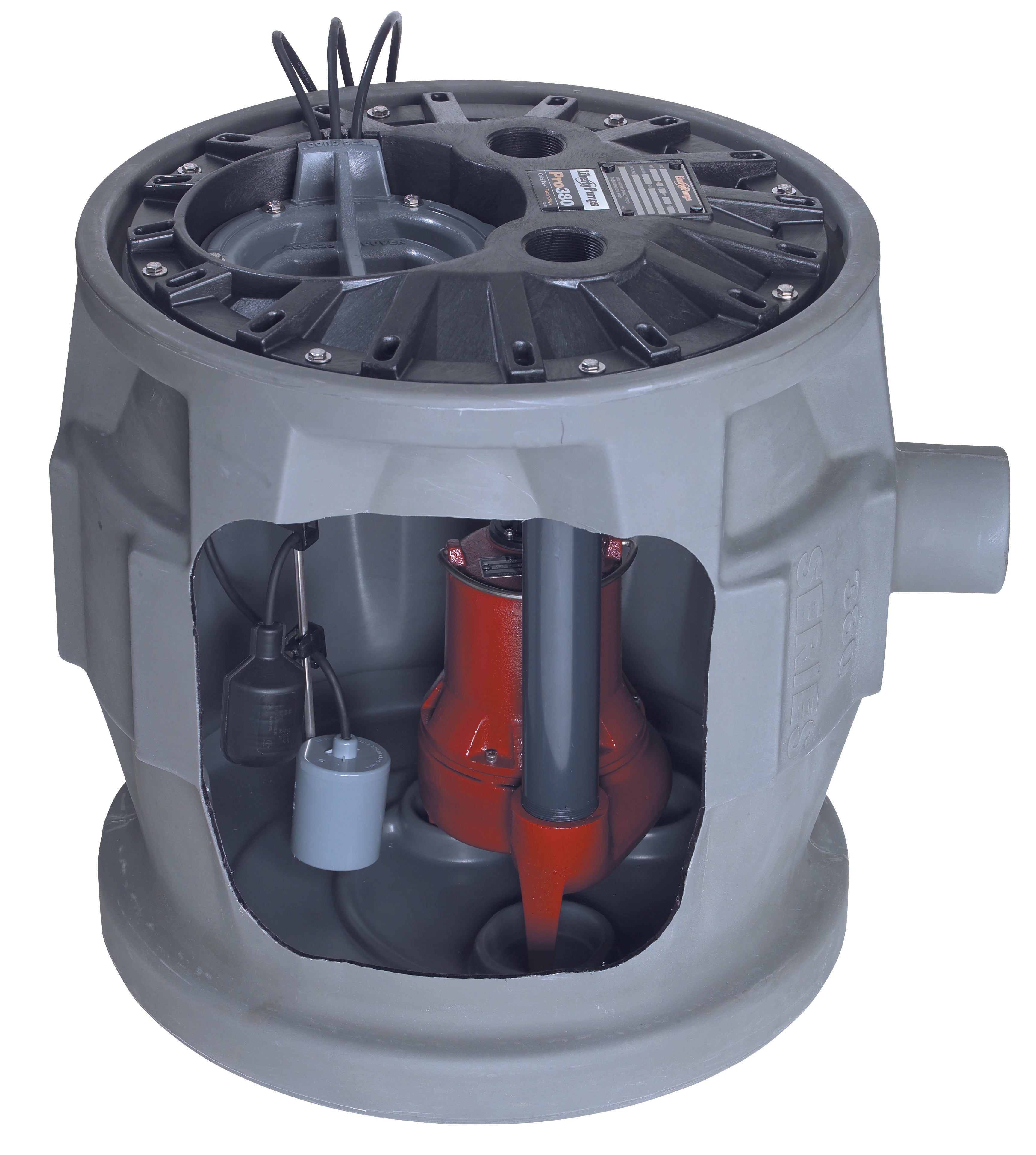 Liberty Pumps Pro380 – 24" x 24" Simplex Sewage System w/ LE51 Pump (P382LE51)
