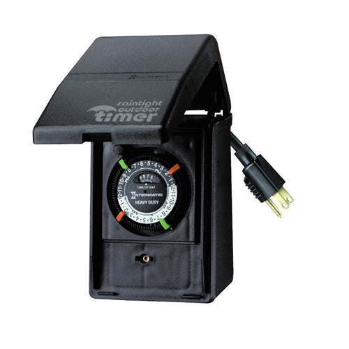 Intermatic P1121 24‑Hour Outdoor Plug‑In Mechanical Timer (15A)
