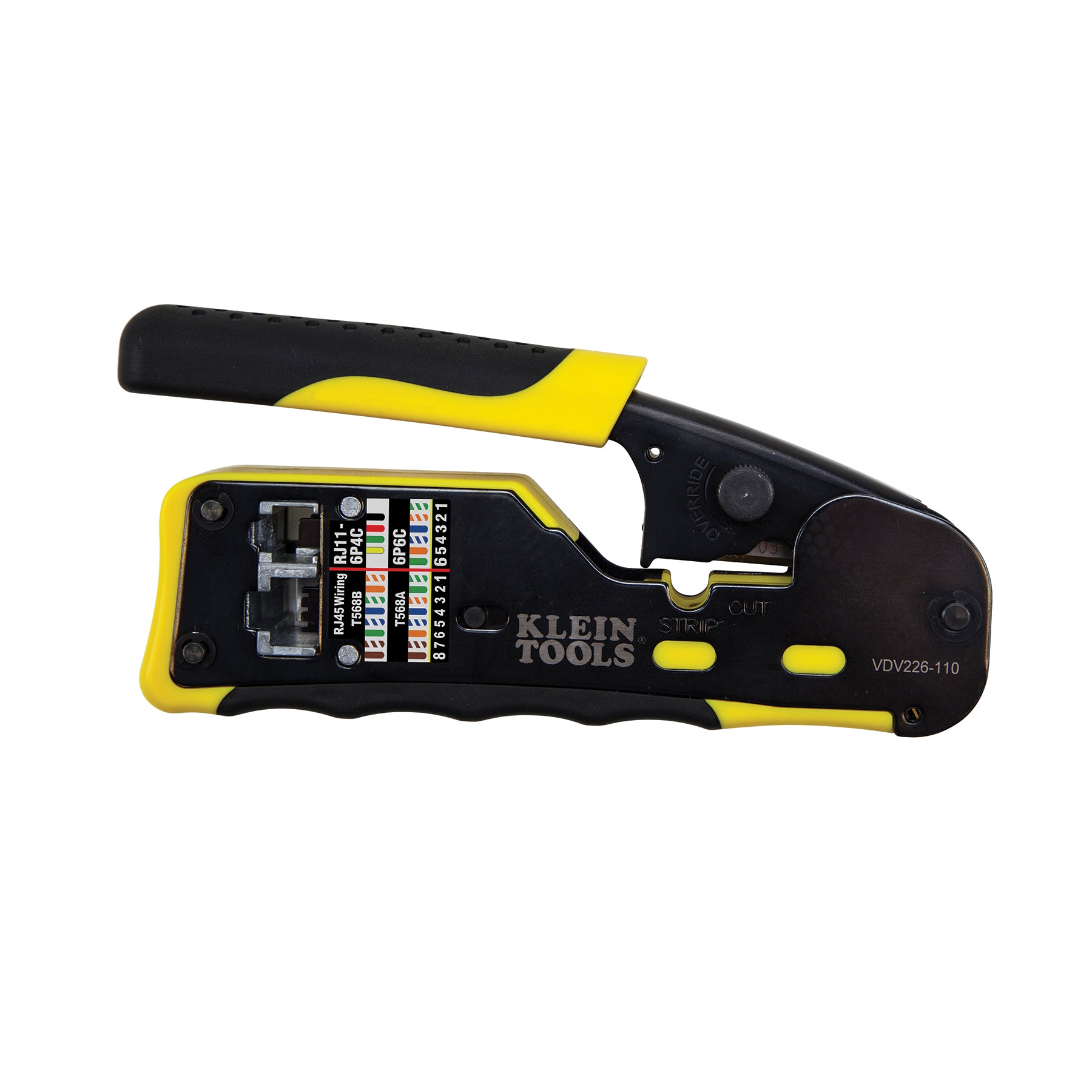 Klein Tools VDV226-110 Ratcheting Pass-Thru Modular Cable Crimper