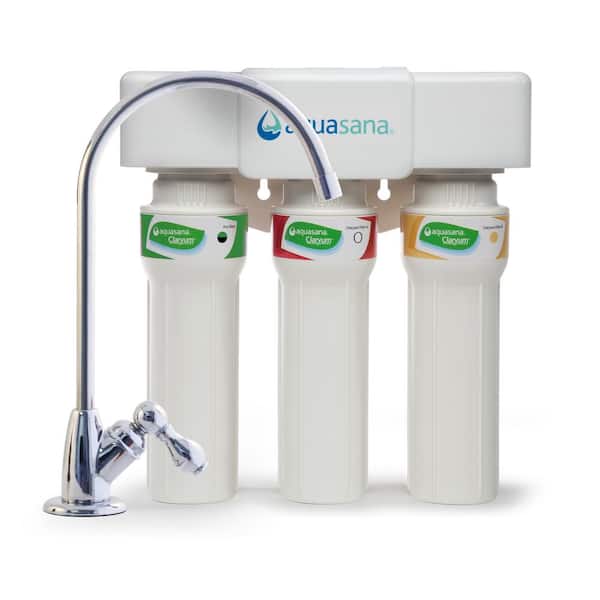 Aquasana 3-Stage Max Flow Under Counter Filtration System with Faucet (Chrome) THD-5300+.56