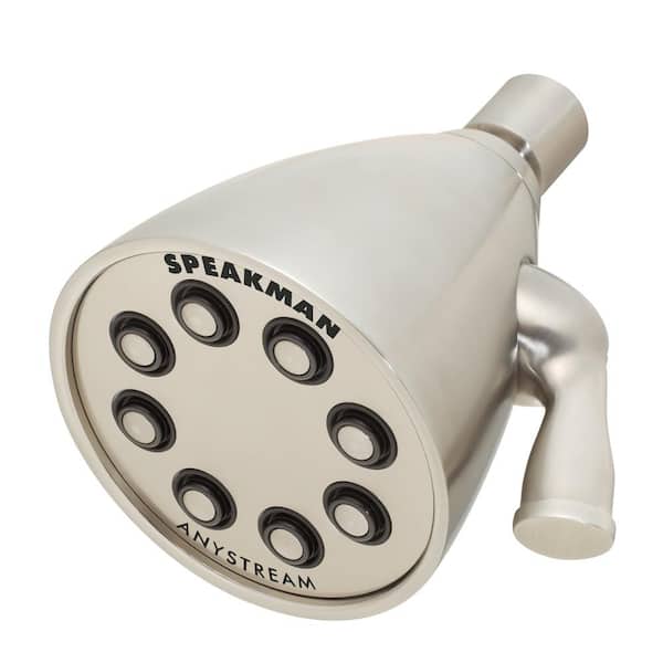 Speakman Icon S-2251-BN 3‑Spray Fixed Adjustable Shower Head – Brushed Nickel