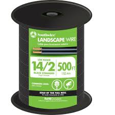 Southwire 14/2 Black Stranded Low-Voltage Landscape Lighting Wire — 500 ft