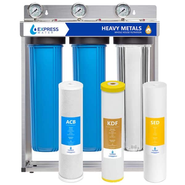 Express Water WH300SCKS 3-Stage Whole House Water Filtration System (Heavy Metal)