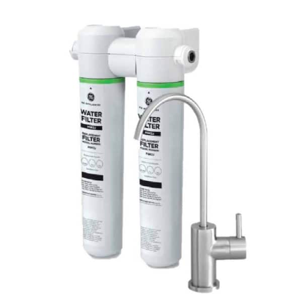 GE GXK255TBN Under Sink Dual Stage Water Filtration System with Faucet
