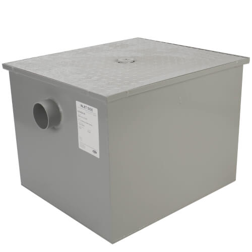 Zurn GT2700-35-3NH — 3" No‑Hub Grease Trap w/ Flow Control, 35 GPM