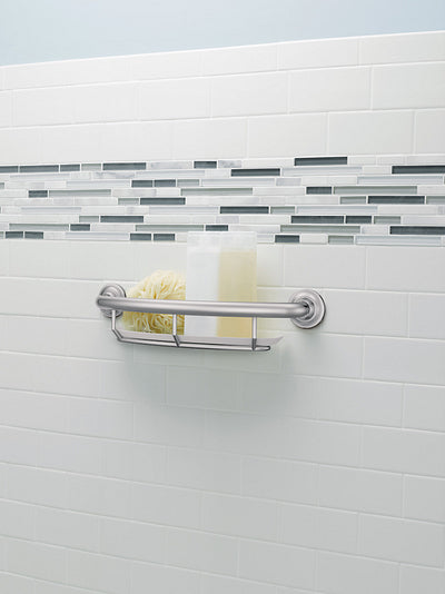 Moen 9 in. Grab Bar with Integrated Paper Holder — Chrome (LR2356DCH)
