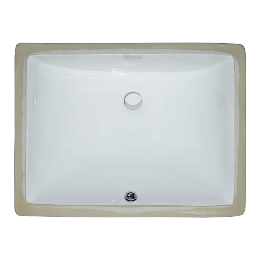 MSI Rectangle Undermount Porcelain Bathroom Sink (White) | UNDRECWHT-2015