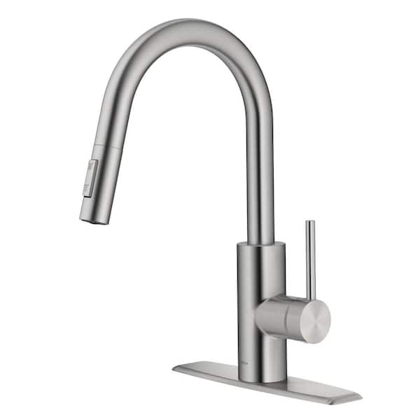 KRAUS Oletto Pull-Down Kitchen Faucet (Spot Free Stainless)