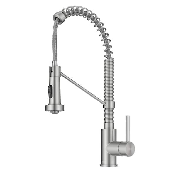 KRAUS Bolden 18" Commercial-Style Pull-Down Kitchen Faucet (Stainless)