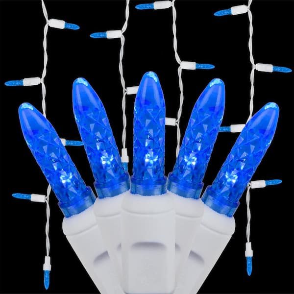 Wintergreen Lighting M5 LED Icicle Lights Blue 70ct