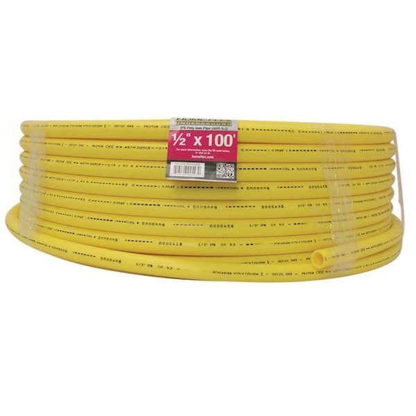 HOME-FLEX Underground Yellow Poly Gas Pipe 1/2 in. IPS x 100 ft. DR 9.3 (19-0593100)