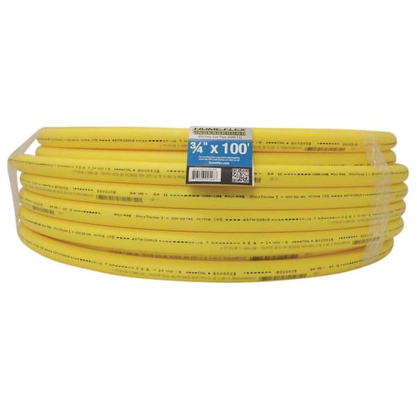 HOME-FLEX Underground Yellow Poly Gas Pipe 3/4 in. IPS x 100 ft. DR 11 (19-0711100)