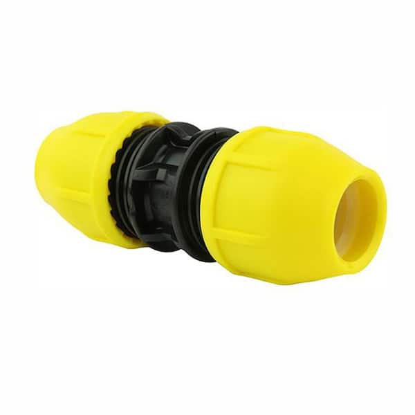 HOME-FLEX Underground Yellow Poly Gas Pipe Coupler 1/2 in. IPS DR 9.3 (18-429-005)